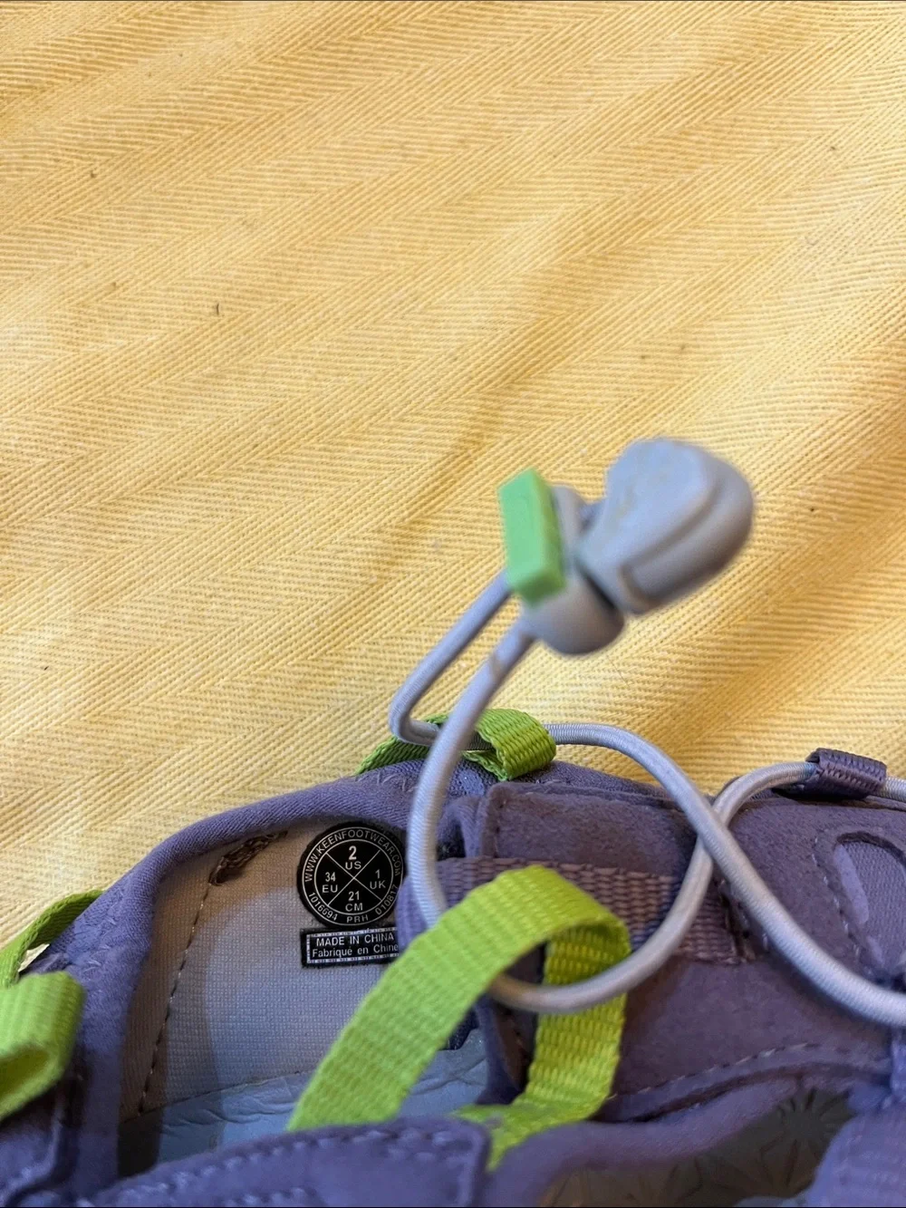 Keen Kids  light Purple Sandals with Lime Green Accents